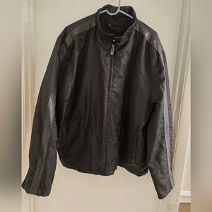 Kenneth Cole REACTION Light Mens Nylon/Leather Jacket Sz XXL